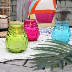 PATIO ESSENTIALS 10.58 oz. Citronella Glass Retro Candle (3-Pack) -Deals Silky Store patio essentials citronella candles 22249 spk 4f 1000