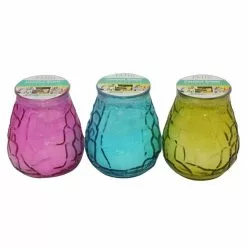 PATIO ESSENTIALS 10.58 oz. Citronella Glass Retro Candle (3-Pack)