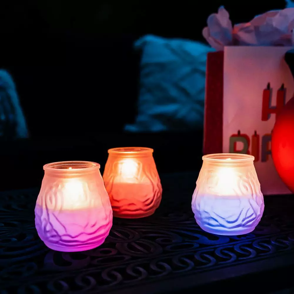 PATIO ESSENTIALS 7.1 oz. LED Color Changing Candle Polynesian (3-Pack) 5 PATIO ESSENTIALS 7.1 oz. LED Color Changing Candle Polynesian (3-Pack) - Image 5
