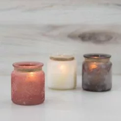 PATIO ESSENTIALS 5 oz. Glass Citronella Sea Salt Candle and Rope Accent (3-Pack) -Deals Silky Store patio essentials citronella candles 22734 spk 4f 1000