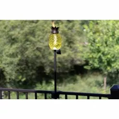 PATIO ESSENTIALS Glass Pineapple 3-in-1 Torch -Deals Silky Store patio essentials citronella torches 31388 1f 1000
