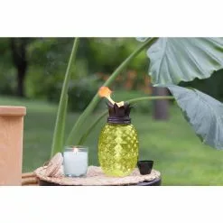 PATIO ESSENTIALS Glass Pineapple 3-in-1 Torch -Deals Silky Store patio essentials citronella torches 31388 76 1000
