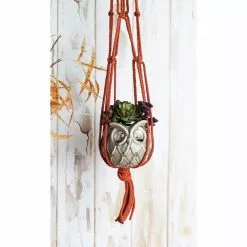 Primitive Planters 36 in. Polypropylene Rust Macrame Plant Hangers (2-Pack) -Deals Silky Store rust primitive planters plant hangers 2602 31 1000