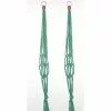 Primitive Planters 36 in. Polypropylene Sage Macrame Plant Hangers (2-Pack)