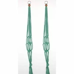 Primitive Planters 36 in. Polypropylene Sage Macrame Plant Hangers (2-Pack)