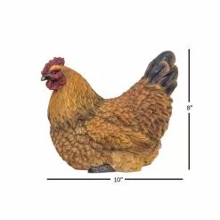 Seasonal Abode Inc Ricson Brown Polystone Hen -Deals Silky Store seasonal abode inc garden statues bc565 1f 1000