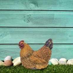 Seasonal Abode Inc Ricson Brown Polystone Hen -Deals Silky Store seasonal abode inc garden statues bc565 44 1000