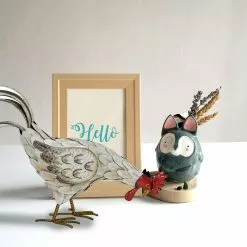 Seasonal Abode Inc Nazzilyn White/Red Iron Pecking Rooster -Deals Silky Store seasonal abode inc garden statues ey144 44 1000