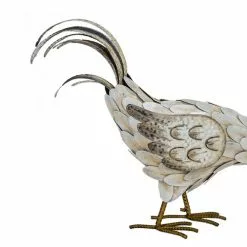 Seasonal Abode Inc Nazzilyn White/Red Iron Pecking Rooster -Deals Silky Store seasonal abode inc garden statues ey144 4f 1000