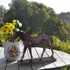 Seasonal Abode Inc Julius Brown Resin Rustic Horse on Base -Deals Silky Store seasonal abode inc garden statues qj254 44 1000