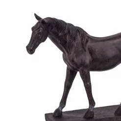 Seasonal Abode Inc Julius Brown Resin Rustic Horse on Base -Deals Silky Store seasonal abode inc garden statues qj254 4f 1000