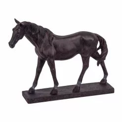 Seasonal Abode Inc Julius Brown Resin Rustic Horse on Base