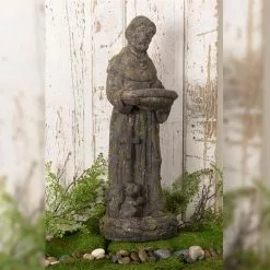 Seasonal Abode Inc Reign Brown St Francis Statue -Deals Silky Store seasonal abode inc garden statues ri204 31 1000