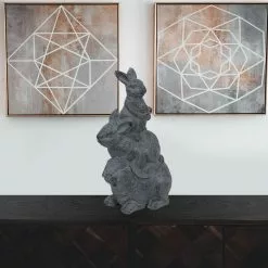 Seasonal Abode Inc JLJoy Dark Green Mgo Rabbits -Deals Silky Store seasonal abode inc garden statues sa60012 ds 31 1000