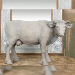 Seasonal Abode Inc Tallulah Gray Mgo Gray Cow -Deals Silky Store seasonal abode inc garden statues un600 44 1000