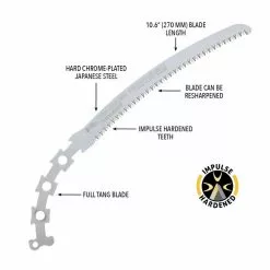 Silky TSURUGI 11 in. Curved Large Teeth Hand Saw Replacement Blade -Deals Silky Store silky pruning saws 455 27 4f 1000