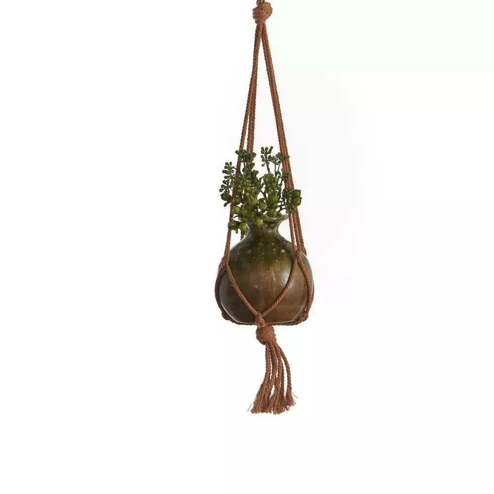 Primitive Planters 18 in. Cotton 100% Cotton Mini Hanger - Biscuit (Tan) 2 Primitive Planters 18 in. Cotton 100% Cotton Mini Hanger - Biscuit (Tan) - Image 2