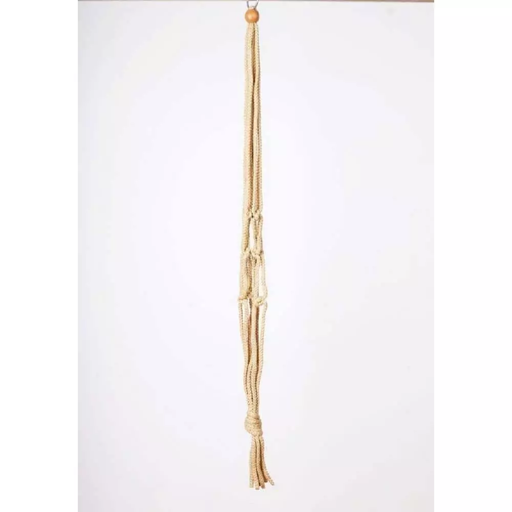 Primitive Planters 36 in. Tan Polypropylene Macrame in Bag with Bonus Hook 2 Primitive Planters 36 in. Tan Polypropylene Macrame in Bag with Bonus Hook - Image 2