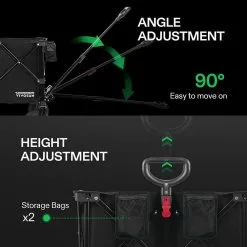 VIVOSUN 2.5 cu.ft. Collapsible Fabric Garden Cart with Universal Wheels and Adjustable Handle -Deals Silky Store vivosun garden carts wal vsfw001j 4f 1000