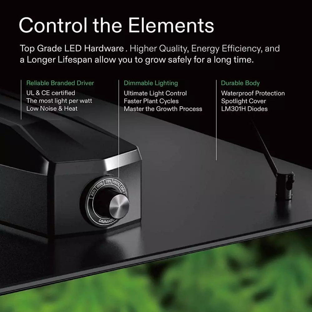 VIVOSUN 300-Watt LED Grow Light with Samsung LM301 Diodes and Daisy Chain Driver, Warm White 6 VIVOSUN 300-Watt LED Grow Light with Samsung LM301 Diodes and Daisy Chain Driver, Warm White - Image 6