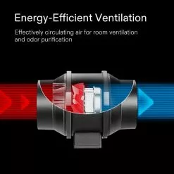 VIVOSUN 6 in. 390 CFM Inline Duct Fan with 6 in. x 18 in. Carbon Filter Odor Control System -Deals Silky Store vivosun grow room ventilation wal 306201pc 6 4f 1000