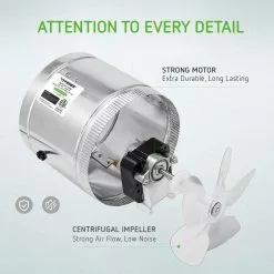 VIVOSUN 6 in. 240 CFM Inline Duct Fan with 5.5 ft. Grounded Power Cord -Deals Silky Store vivosun grow room ventilation x000yyf4a9 1f 1000