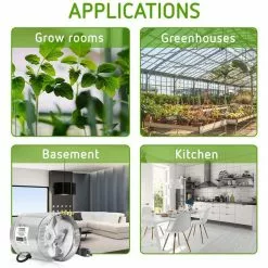 VIVOSUN 6 in. 240 CFM Inline Duct Fan with 5.5 ft. Grounded Power Cord -Deals Silky Store vivosun grow room ventilation x000yyf4a9 44 1000