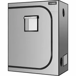 VIVOSUN 4 ft. x 2 ft. Gray Grow Tent with 19 mm Poles, Observation Window and Floor Tray