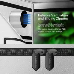 VIVOSUN 3 ft. x 3 ft. Gray Grow Tent with 19 mm Poles, Observation Window and Floor Tray -Deals Silky Store vivosun grow tents gt 0002 4f 1000