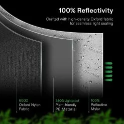 VIVOSUN 3 ft. x 3 ft. Gray Grow Tent with 19 mm Poles, Observation Window and Floor Tray -Deals Silky Store vivosun grow tents gt 0002 fa 1000