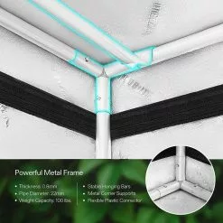 VIVOSUN 5 ft. x 5 ft. Gray Grow Tent with 22 mm Poles, Observation Window and Floor Tray -Deals Silky Store vivosun grow tents gt 0004 1f 1000