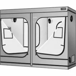 VIVOSUN 8 ft. x 4 ft. Gray Grow Tent with 22 mm Poles, Observation Window and Floor Tray