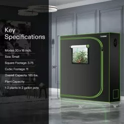 VIVOSUN 2.5 ft. x 1.5 ft. High Reflective Mylar Grow Tent with Observation Window and Floor Tray -Deals Silky Store vivosun grow tents x001oscit9 4f 1000