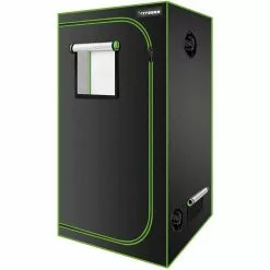 VIVOSUN 3 ft. x 3 ft. Mylar Hydroponic Grow Tent with Observation Window and Floor Tray