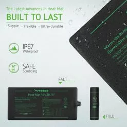 VIVOSUN 10 in. x 20.75 in. Seedling Heat Mat and Digital Thermostat Combo Set -Deals Silky Store vivosun heat mats x001z0d25z 44 1000