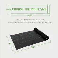 VIVOSUN 3 ft. x 50 ft. Barrier Landscape Fabric used for Flower Bed, Patio, Orchard and Playground -Deals Silky Store vivosun landscape fabric x0028f8ldj 4f 1000