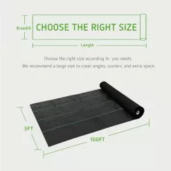 VIVOSUN 3 ft. x 100 ft. Barrier Landscape Fabric used for Flower Bed, Patio, Orchard, and Playground -Deals Silky Store vivosun landscape fabric x0028gwzsp 4f 1000