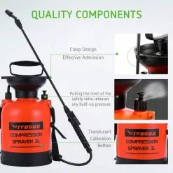 VIVOSUN 0.8 Gal. Lawn and Garden Pump Pressure Sprayer with Pressure Relief Valve and Shoulder Strap -Deals Silky Store vivosun pump sprayers x0024g10xf 1f 1000