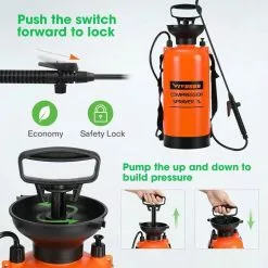 VIVOSUN 1.85 Gal. Pump Pressure Sprayer with Adjustable Shoulder Strap and Pressure Relief Valve -Deals Silky Store vivosun pump sprayers x0024jfw0j 1f 1000