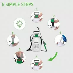 VIVOSUN 1 Gal. Pump Pressure Sprayer with 3 Water Nozzles and Adjustable Shoulder Strap -Deals Silky Store vivosun pump sprayers x002drevsl 44 1000