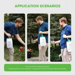 VIVOSUN 1 Gal. Pump Pressure Sprayer with 3 Water Nozzles and Adjustable Shoulder Strap -Deals Silky Store vivosun pump sprayers x002drevsl 76 1000