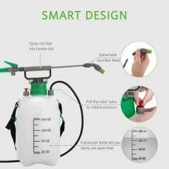 VIVOSUN 1 Gal. Pump Pressure Sprayer with 3 Water Nozzles and Adjustable Shoulder Strap -Deals Silky Store vivosun pump sprayers x002drevsl fa 1000