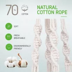 VIVOSUN 4-Legs White Cotton Rope Macrame Plant Hanger with Hook (2-Pack) -Deals Silky Store white vivosun plant hangers wal 303211 2j 44 1000