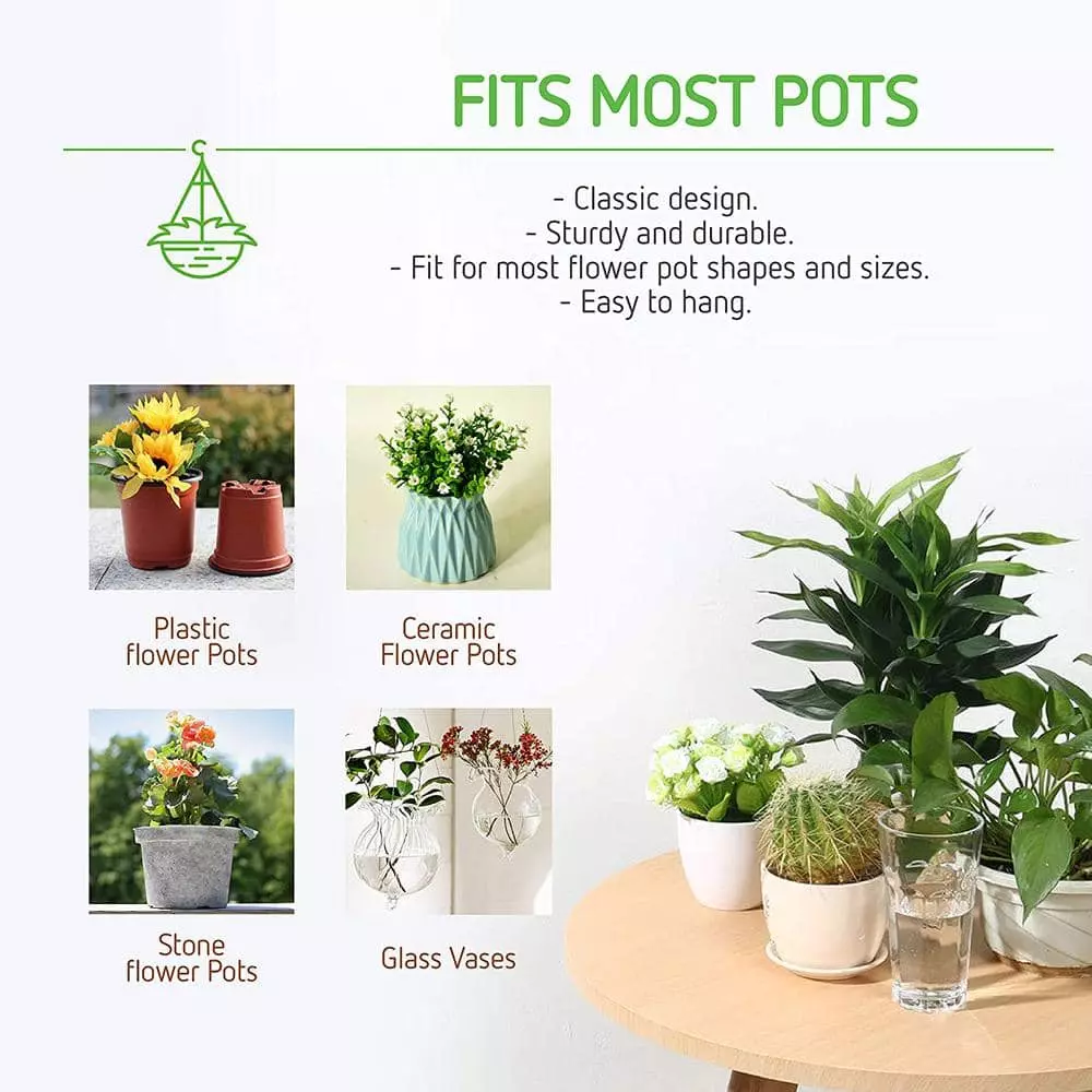 VIVOSUN 4 Legs Cotton Rope White Macrame Plant Hanger with Hook 4 VIVOSUN 4 Legs Cotton Rope White Macrame Plant Hanger with Hook - Image 4