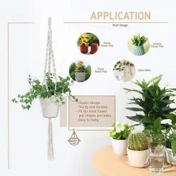 VIVOSUN 3 types Cotton Rope White Macrame Plant Hanger with Hook (3-Pack) -Deals Silky Store white vivosun plant hangers wal 303213j 4f 1000