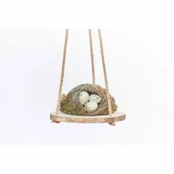 Primitive Planters 10 in. Hardwood Hanging with Jute