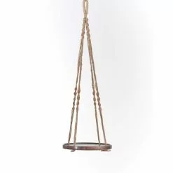 Primitive Planters 36 in. Jute Wooden Shelf Hanger