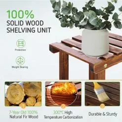 VIVOSUN Indoor Wooden Plant Stand (6 Tiers 11 Potted) -Deals Silky Store wooden vivosun plant stands thd gb0007 1f 1000